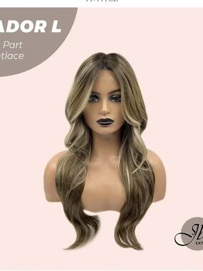 Long Layered Lace Front Wig in Ash Brown Blonde Blend